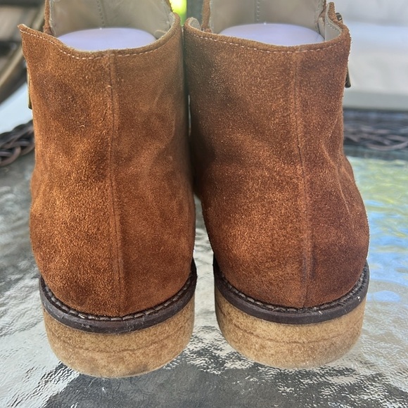 Italeau Foliana Cognac Suede Waterproof Booties | Size 40 (US 9.5/10) - Picture 5 of 13